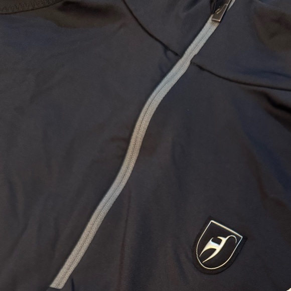 Toni Sailer Men’s XL (EU 54) Quarter Zip Base Layer Top Black Reflective Stripe - Picture 7 of 8